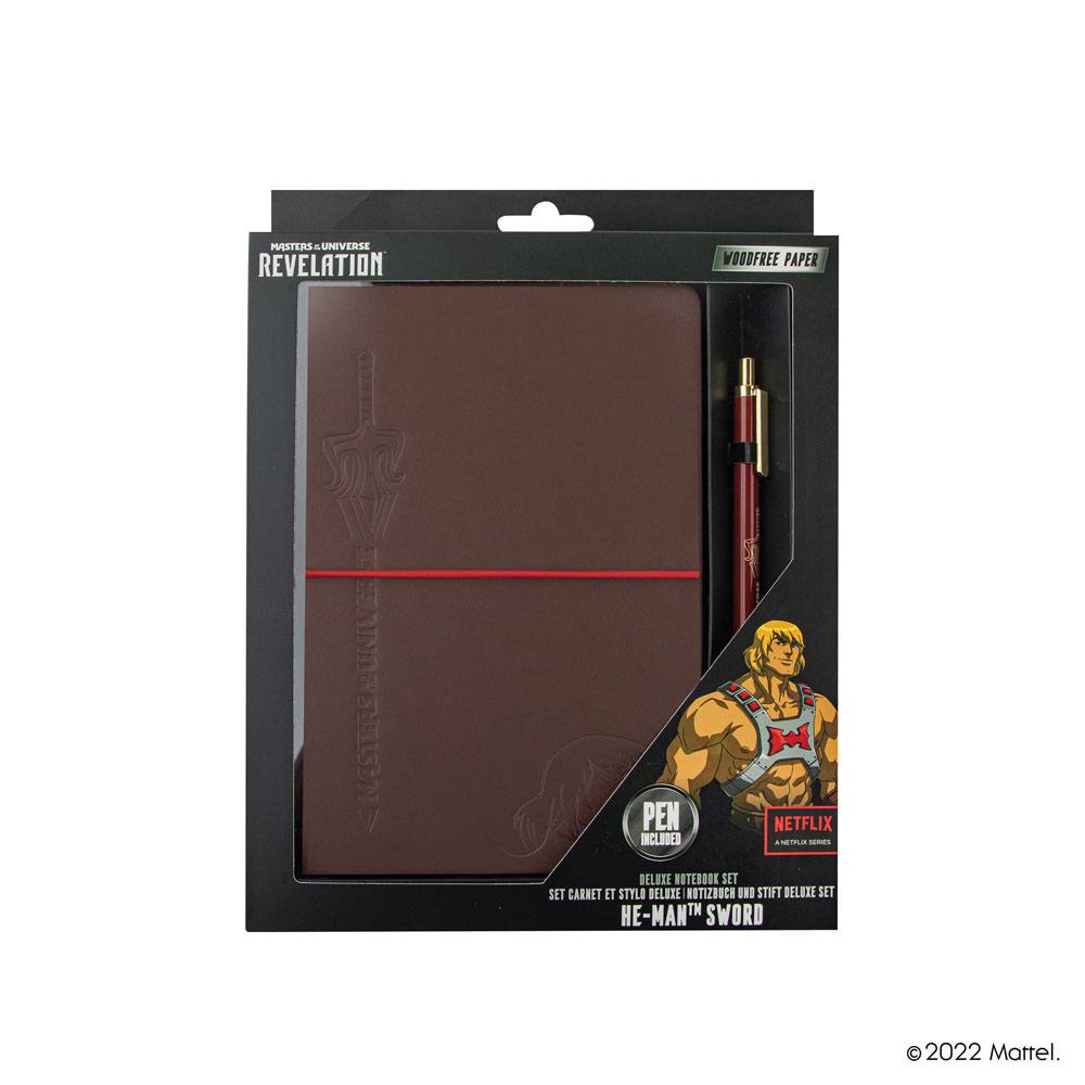 Masters of the Universe - Revelation: Notebook Set (notebook + pen) He-Man with Sword 4895205609945