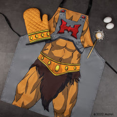 Masters of the Universe cooking apron with oven mitt He-Man 4895205610224