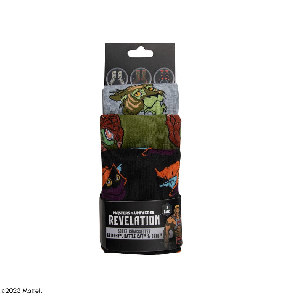 Masters of the Universe - Revelation: Cringer & Battle Cat & Orko Socks Set of 3 4895205610446