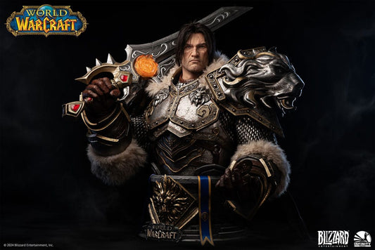 World of Warcraft Life Size Bust 1/1 Varian Wrynn 120 cm 6972099322209