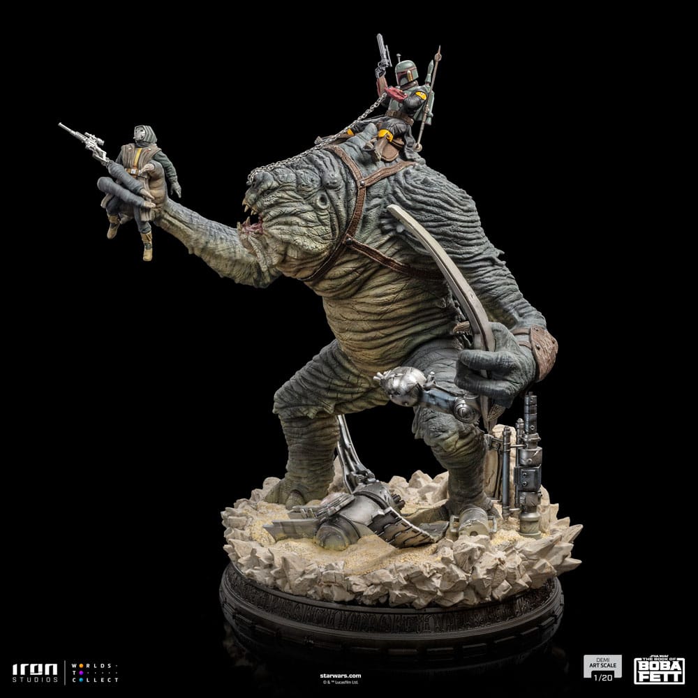 The Book of Boba Fett Demi Art Scale Statue 1/20 Boba Fett & Rancor 38 cm 0618231953202