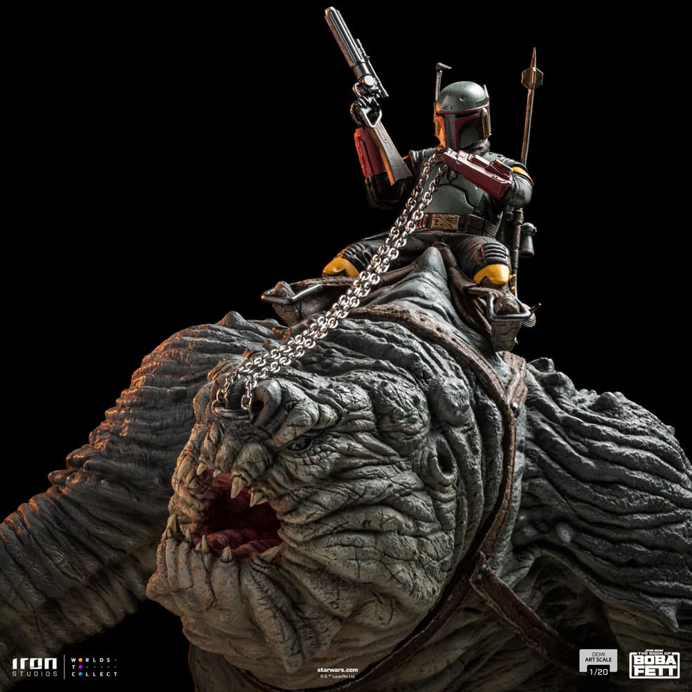 The Book of Boba Fett Demi Art Scale Statue 1/20 Boba Fett & Rancor 38 cm 0618231953202