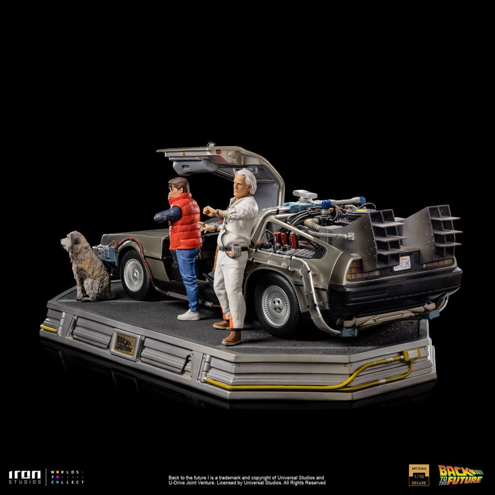 Back to the Future Art Scale Statue 1/10 DeLorean Full Set 23 cm 0618231953349