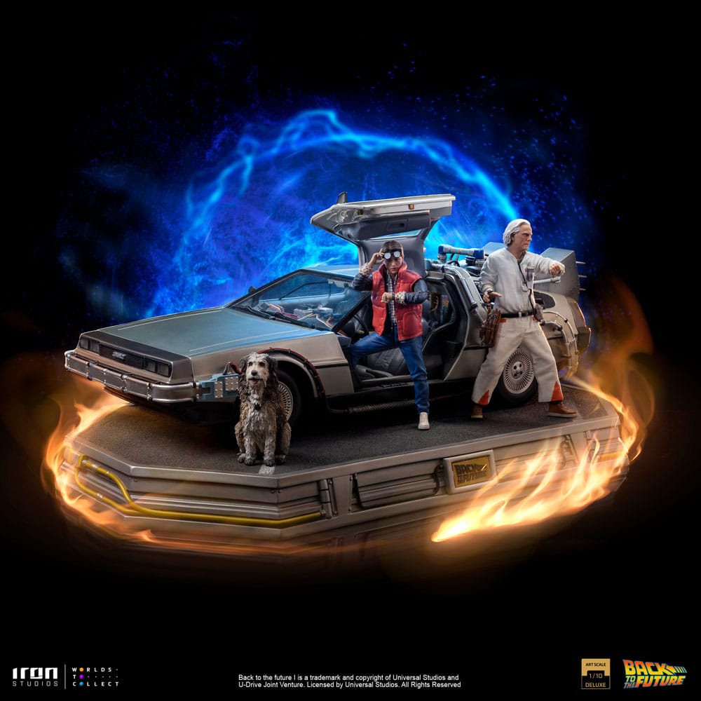 Back to the Future Art Scale Statue 1/10 DeLorean Full Set 23 cm 0618231953349