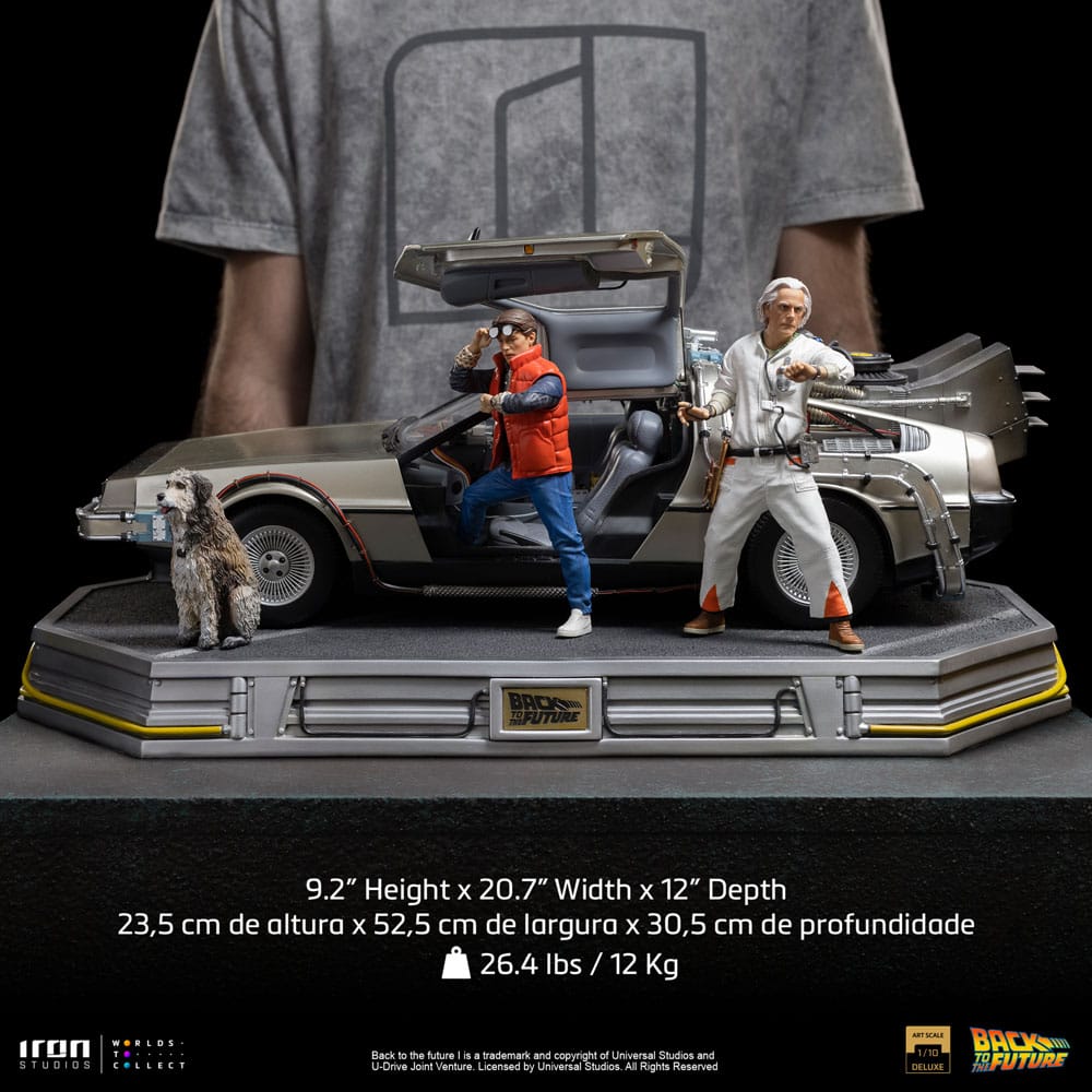 Back to the Future Art Scale Statue 1/10 DeLorean Full Set 23 cm 0618231953349