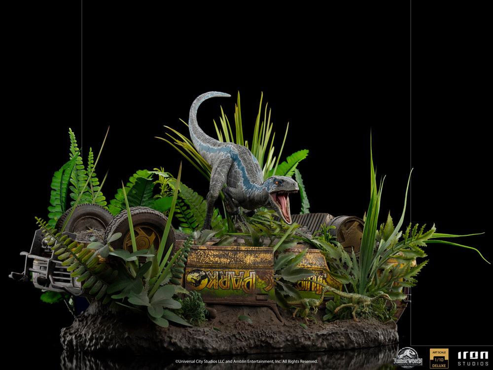 Jurassic World Fallen Kingdom Deluxe Art Scale Statue 1/10 Blue 24 cm 0618231950355