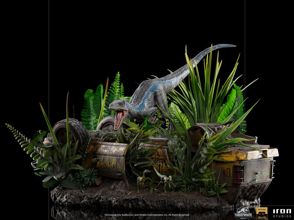 Jurassic World Fallen Kingdom Deluxe Art Scale Statue 1/10 Blue 24 cm 0618231950355