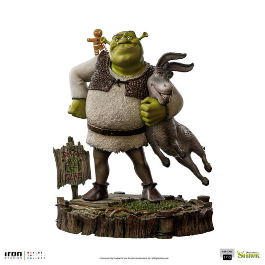 Shrek Deluxe Art Scale Statue 1/10 Shrek, Donkey and The Gingerbread Man 26 cm 0618231951963