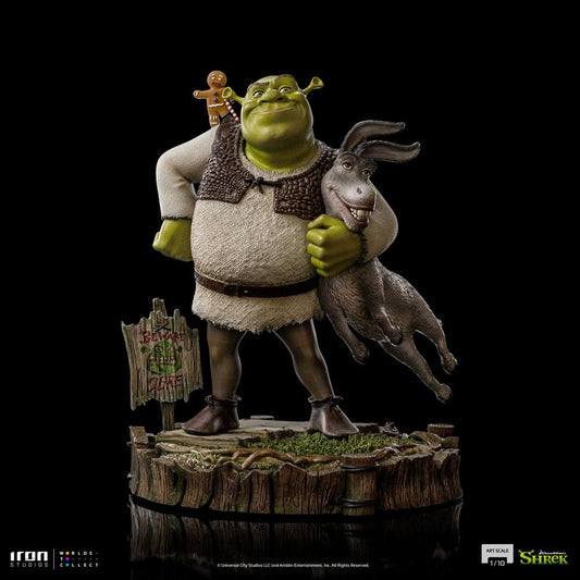 Shrek Deluxe Art Scale Statue 1/10 Shrek, Donkey and The Gingerbread Man 26 cm 0618231951963