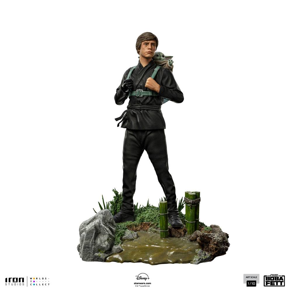 Star Wars Book of Boba Fett Art Scale Statue 1/10 Luke Skywalker & Grogu Training 20 cm 0618231952502