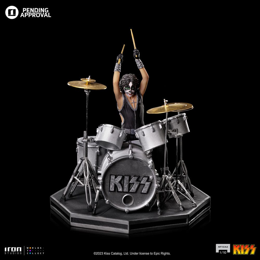 Kiss Art Scale Statue 1/10 Peter Criss Limited Edtition 22 cm 0618231954476