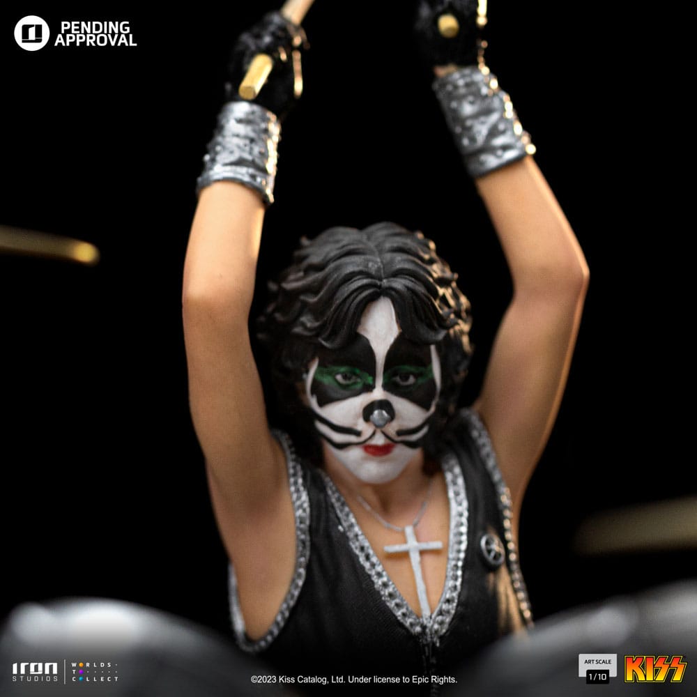 Kiss Art Scale Statue 1/10 Peter Criss Limited Edtition 22 cm 0618231954476