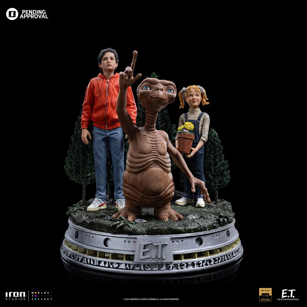 E.T. The Extra-Terrestrial Deluxe Art Scale Statue 1/10 E.T., Elliot and Gertie 19 cm 0618231954513