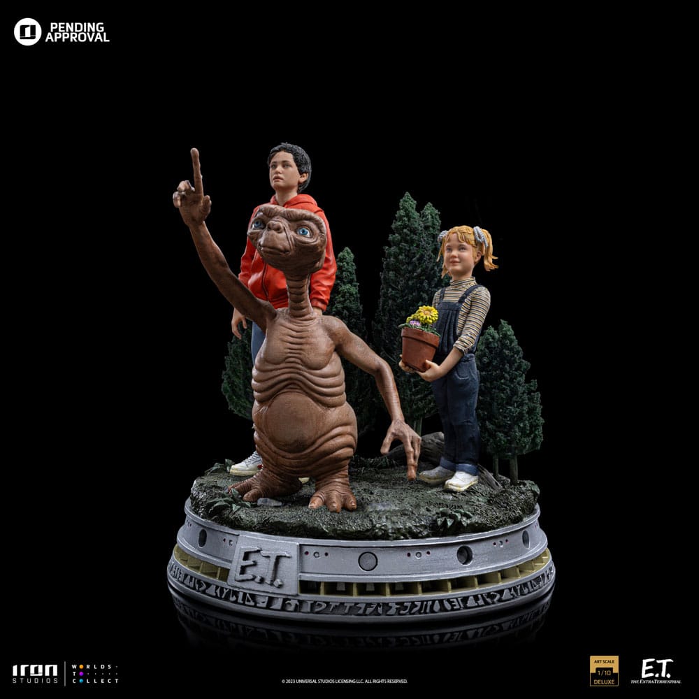 E.T. The Extra-Terrestrial Deluxe Art Scale Statue 1/10 E.T., Elliot and Gertie 19 cm 0618231954513