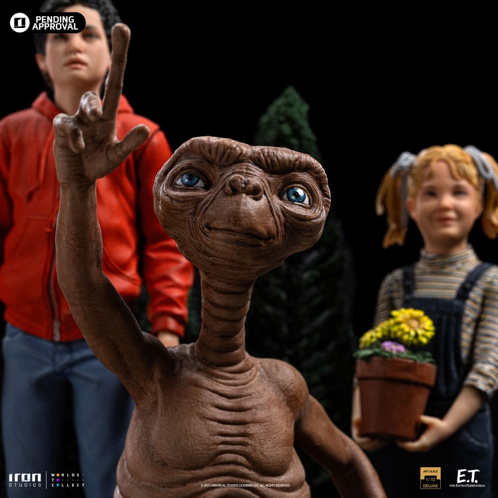 E.T. The Extra-Terrestrial Deluxe Art Scale Statue 1/10 E.T., Elliot and Gertie 19 cm 0618231954513