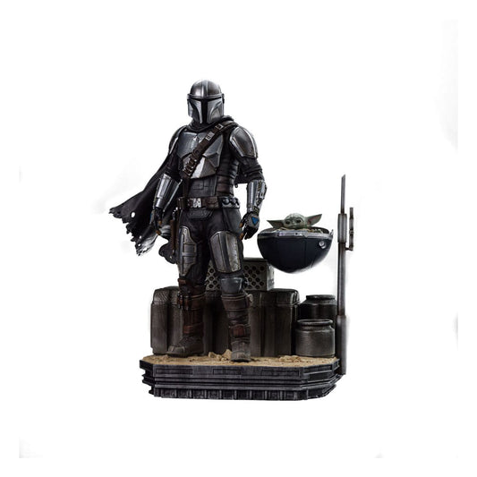 Star Wars The Mandalorian Scale Statue 1/10 Din Djarin and Din Grogu 21 cm 0618231954704