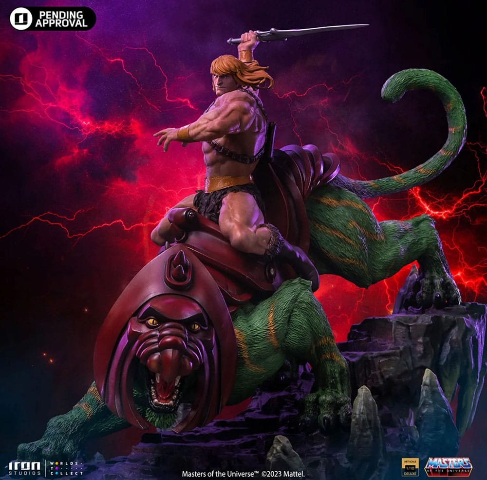 Masters of the Universe Deluxe Art Scale Statue 1/10 He-man and Battle Cat 31 cm 0618231954957