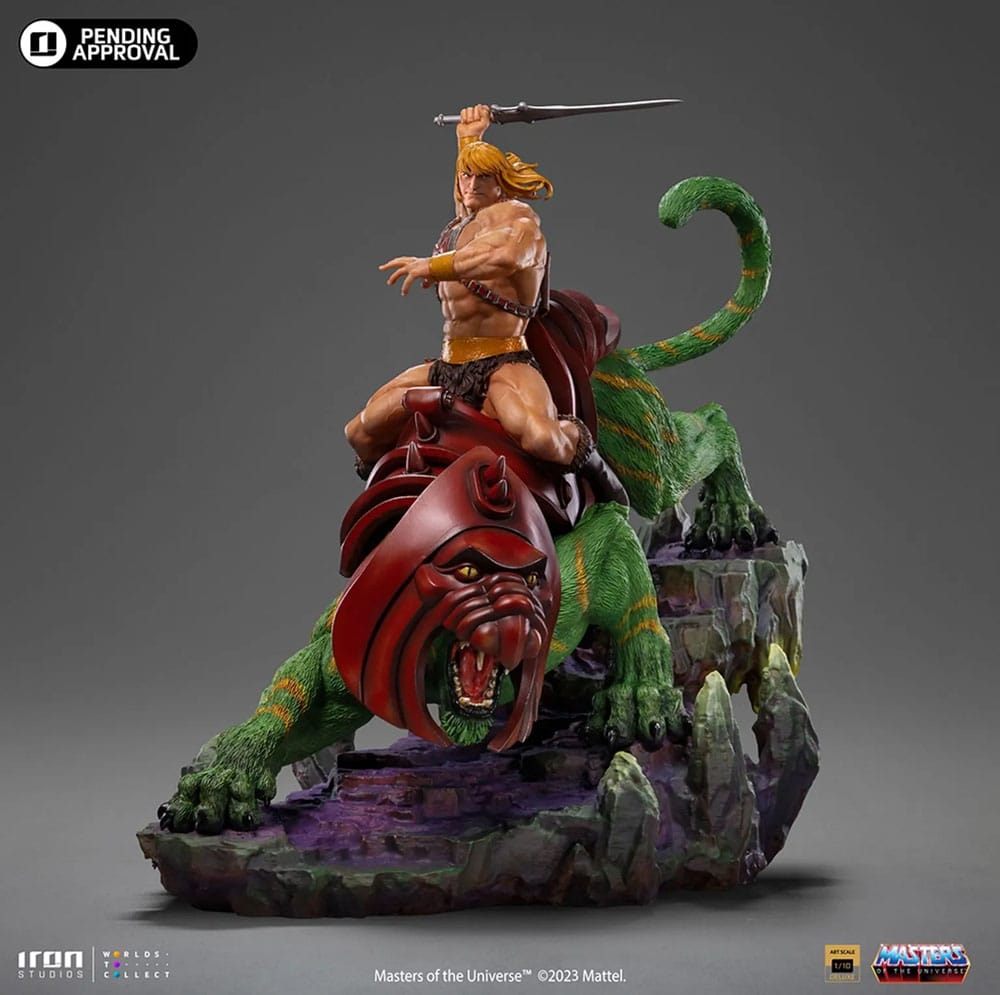 Masters of the Universe Deluxe Art Scale Statue 1/10 He-man and Battle Cat 31 cm 0618231954957