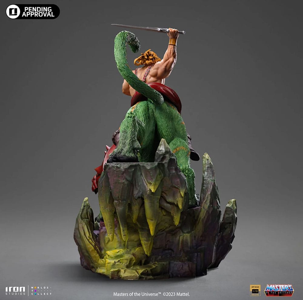 Masters of the Universe Deluxe Art Scale Statue 1/10 He-man and Battle Cat 31 cm 0618231954957