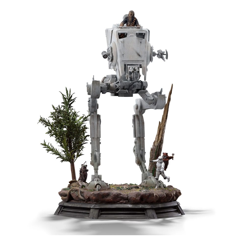 Star Wars Demi Art Scale Statue 1/20 AT-ST and Chewbacca 53 cm 0618231956449