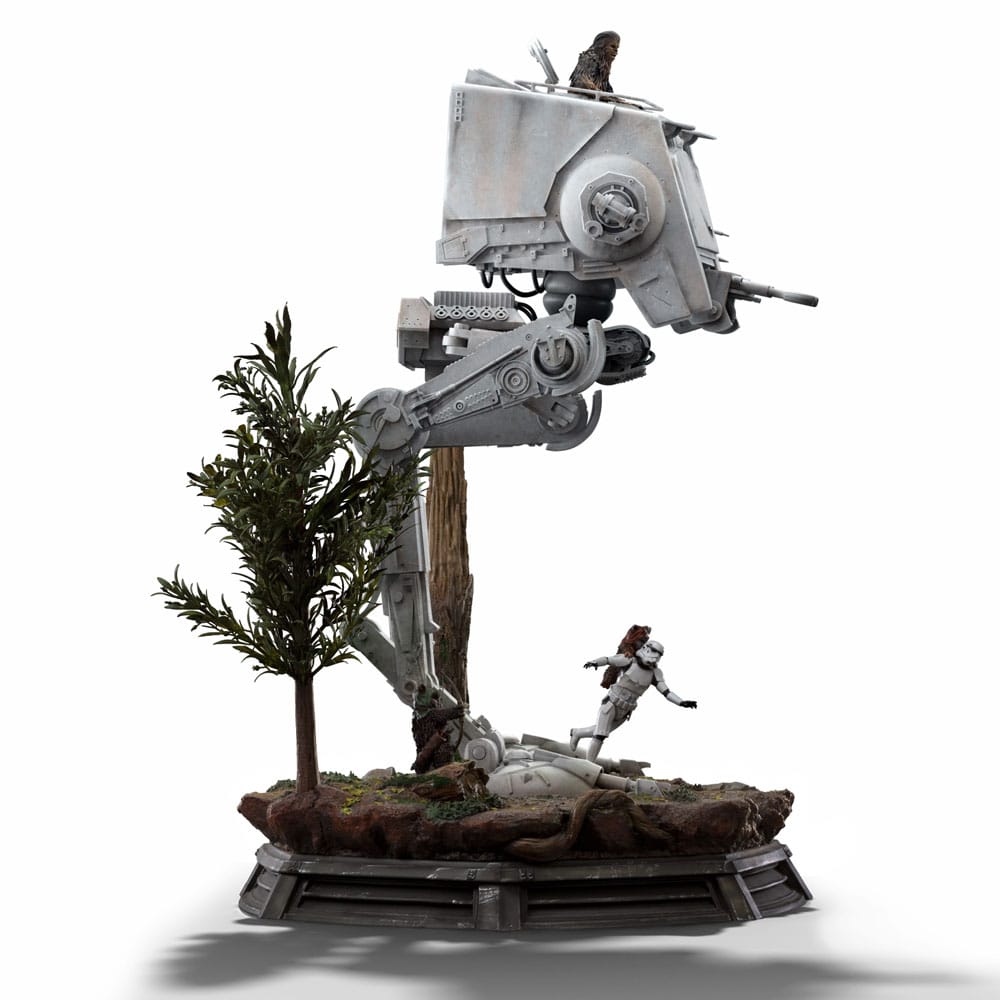 Star Wars Demi Art Scale Statue 1/20 AT-ST and Chewbacca 53 cm 0618231956449