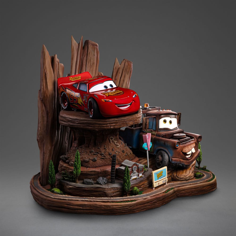 Cars Deluxe Art Scale Statue 1/10 Lightning Mcqueen & Tow Mater 31 cm 0618231956708