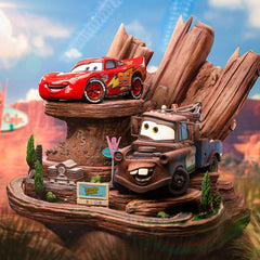 Cars Deluxe Art Scale Statue 1/10 Lightning Mcqueen & Tow Mater 31 cm 0618231956708