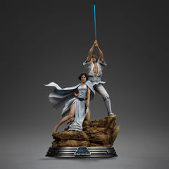 Star Wars Deluxe Art Scale Statue 1/10 Luke and Leia 41 cm 0618231957019