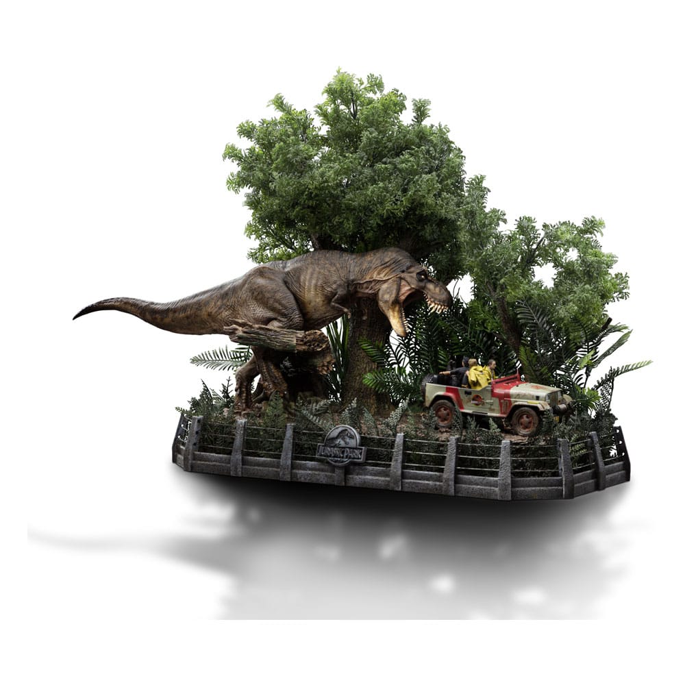 Jurassic Park Demi Art Scale Statue 1/20 T-Rex Chase 30 cm 0618231957163