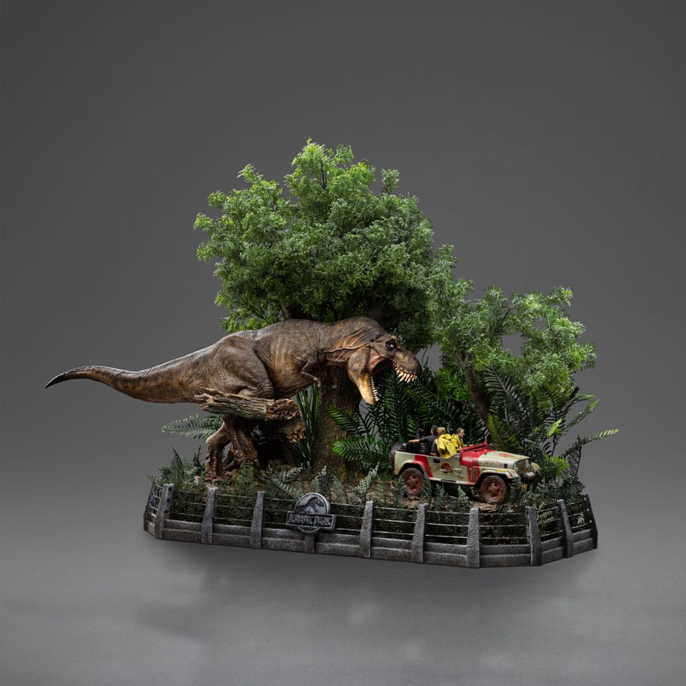 Jurassic Park Demi Art Scale Statue 1/20 T-Rex Chase 30 cm 0618231957163