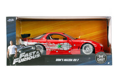 Fast & Furious Diecast Model 1/24 1993 Mazda RX-7 4006333067235