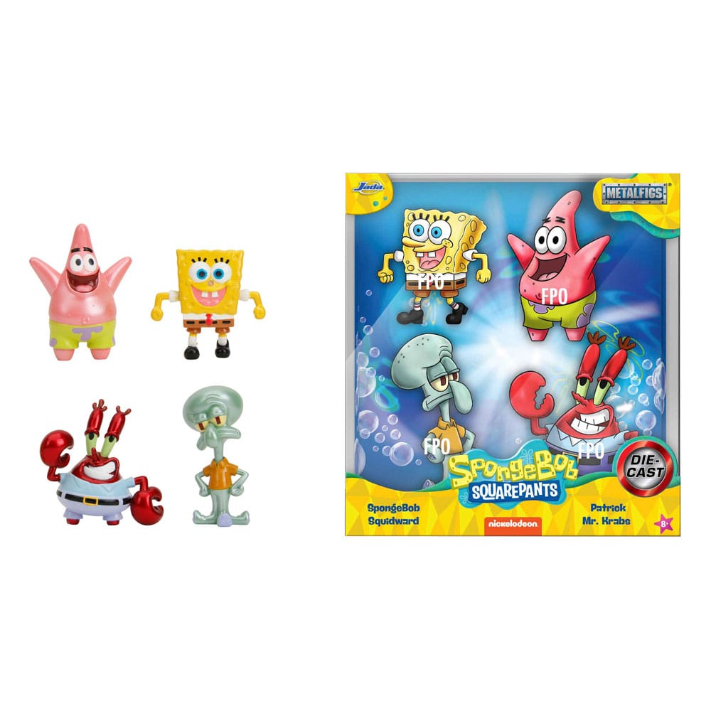 Spongebob Squarepants Nano Metalfigs Diecast Mini Figures 4-Pack Wave 1 4 cm 4006333089923