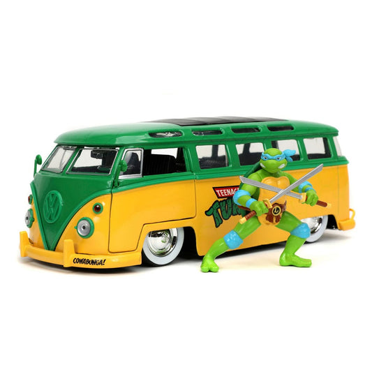 Teenage Mutant Ninja Turtles Diecast Model 1/24 1962 VW Bus Leonardo 4006333070990