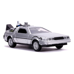 Back to the Future II Hollywood Rides Diecast Model 1/32 DeLorean Time Machine 0801310305416