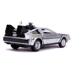 Back to the Future II Hollywood Rides Diecast Model 1/32 DeLorean Time Machine 0801310305416