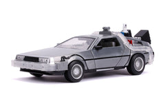 Back to the Future II Hollywood Rides Diecast Model 1/24 DeLorean Time Machine 0801310314685