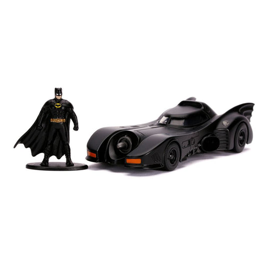 Batman 1989 Hollywood Rides Diecast Model 1/32 1989 Batmobile with Figure 0801310317044