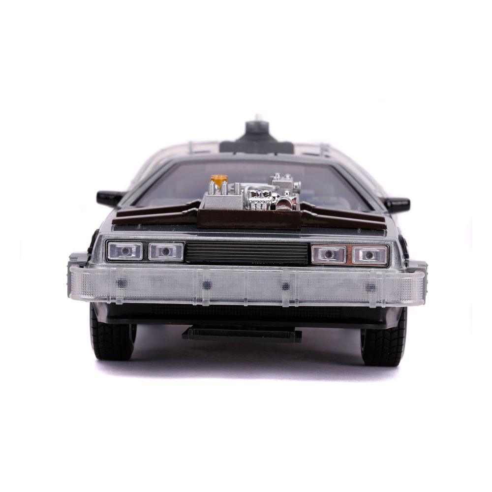 Back to the Future III Hollywood Rides Diecast Model 1/24 DeLorean Time Machine 0801310321669