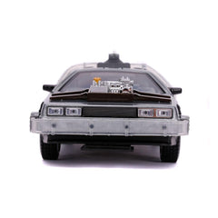 Back to the Future III Hollywood Rides Diecast Model 1/24 DeLorean Time Machine 0801310321669