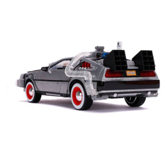 Back to the Future III Hollywood Rides Diecast Model 1/24 DeLorean Time Machine 0801310321669