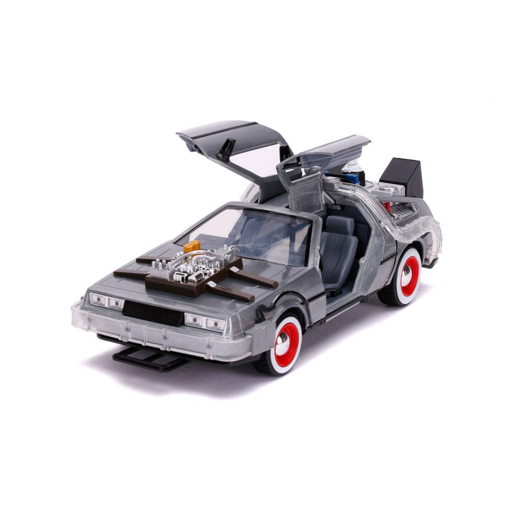 Back to the Future III Hollywood Rides Diecast Model 1/24 DeLorean Time Machine 0801310321669