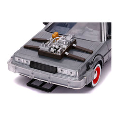 Back to the Future III Hollywood Rides Diecast Model 1/24 DeLorean Time Machine 0801310321669