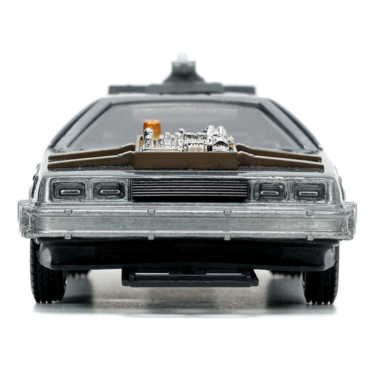 Back to the Future III Hollywood Rides Diecast Model 1/32 DeLorean Time Machine Free Rolling 0801310322901