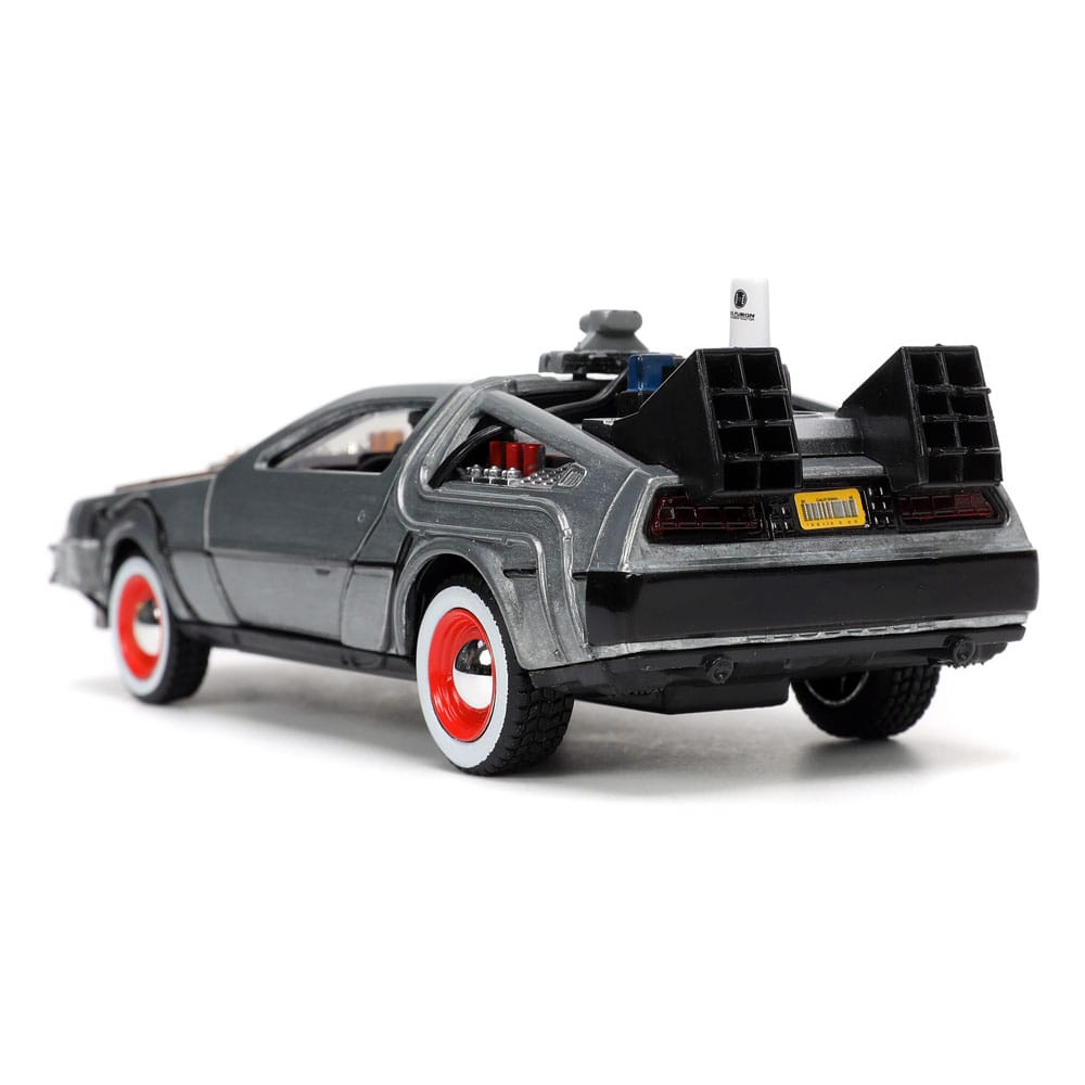 Back to the Future III Hollywood Rides Diecast Model 1/32 DeLorean Time Machine Free Rolling 0801310322901