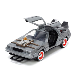 Back to the Future III Hollywood Rides Diecast Model 1/32 DeLorean Time Machine Free Rolling 0801310322901