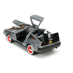 Back to the Future III Hollywood Rides Diecast Model 1/32 DeLorean Time Machine Free Rolling 0801310322901