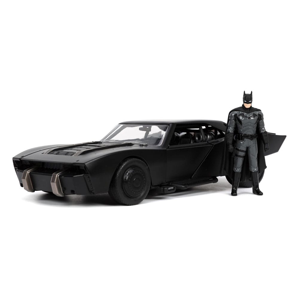 Batman 2022 Hollywood Rides Diecast Model 1/24 2022 Batmobile with Figure 0801310327319