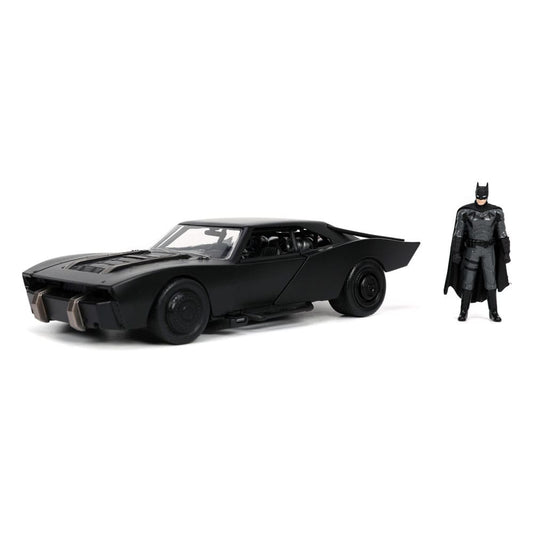 Batman 2022 Hollywood Rides Diecast Model 1/24 2022 Batmobile with Figure 0801310327319