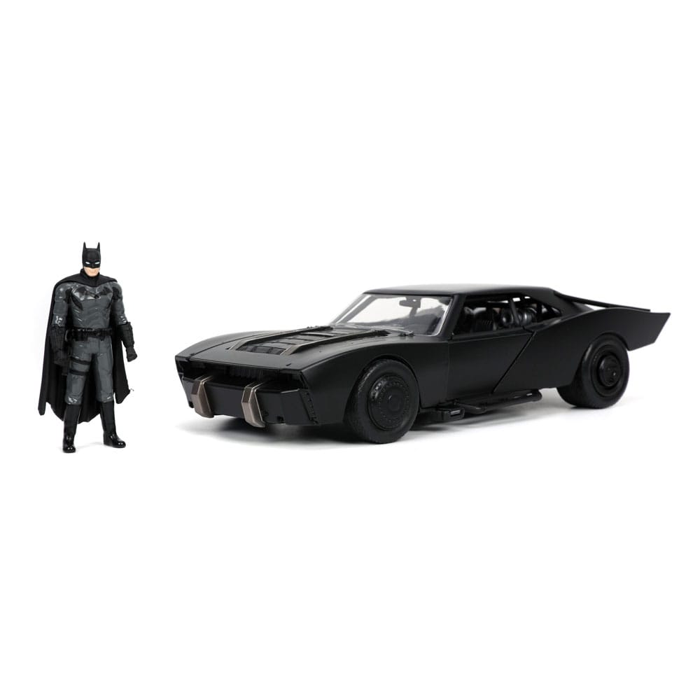 Batman 2022 Hollywood Rides Diecast Model 1/24 2022 Batmobile with Figure 0801310327319