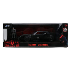 Batman 2022 Hollywood Rides Diecast Model 1/24 2022 Batmobile with Figure 0801310327319